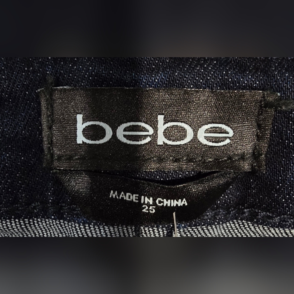 Bebe Lace Up Heartbreaker Cropped Jeans Size 25 - Picture 9 of 13